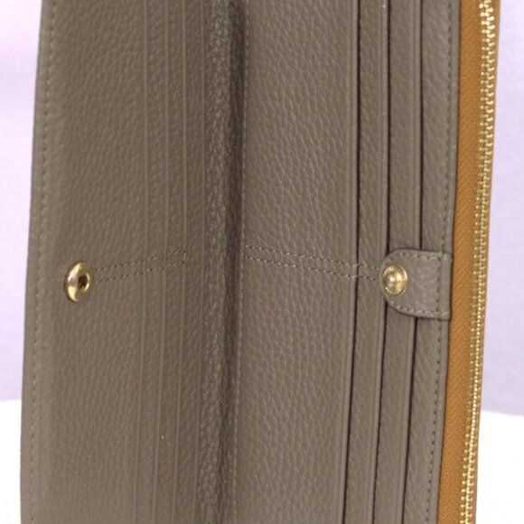 Dooney & Bourke Pebble Grain Satchel Tote Bag with Wallet & Wristlet Set – Taupe - Picture 14 of 16